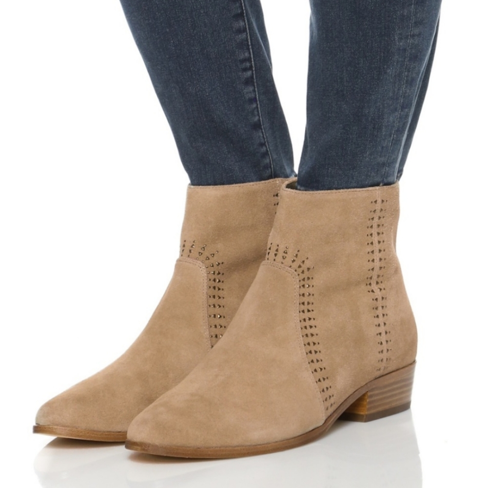 Joie LUCY studded suede ankle boots booties 37.5